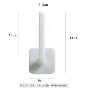 Multi-Functional L-Shaped Hook Handle Kitchen Pot Cover Paper Towel Cup Holder Storage Door Pull Handle Rack Nordic Style Pure Color