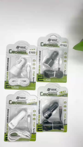 C102 C103 Fast Charging Dual USB Port Car Charger Set Onhand Sale