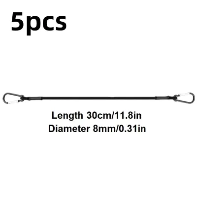 1/5pcs 30-150cm Stretch Elastic Ropes 8MM Bungee Cords With Hooks Lightweight Bikes Tie Car Luggage Packing Roof Rack Strap