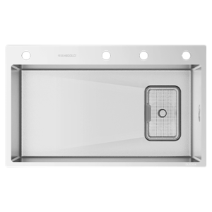 HIGOLD | Patterned Handmade Large Single Bowl Kitchen Sink 304 Stainless Steel