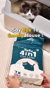 EZPET 4IN1 Tofu Cat Litter 2.3kg Pasir Kucing Tofu Kucing Toufu Pasir Kucing Litter Kucing Tofu Litter Cat Litter Tofu Cat Cat Sand Tofu Cat Sand Pasir Kucing Murah Bentonite Litter Box Toilet Kucing 2.3kg 豆腐猫砂 猫砂