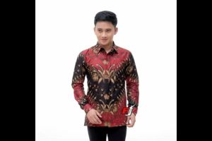 Batik Couple Pasangan Keluarga Ayah Ibu Anak Laki Suami Istri Sepasang Modern Mewah Keris Merah