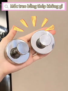 Móc thép không gỉ MEIDOO móc cốc hút phòng tắm móc quần áo không đục lỗ treo tường có thể tháo rời và dễ sử dụng