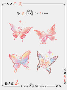 ตัวอักษรที่ระบายสีน่ารักแบบกันน้ำลายเสือดาว ลายผีเสื้อหลากสี ดูดซับได้ตลอดไป แขน เข้ากันได้หลากหลาย สำหรับสาวน้อย