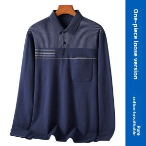 TIANJIANG | Pure Cotton Long Sleeve T-Shirt for Elderly Men
