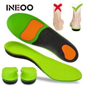 INEOO 1Pair Orthotic Insoles Arch Support Insoles Flat Feet Shock Absorb Massage Cushion Shoes Insert X/O Type Leg Plantar Fasciitis Relieve Heel Pain Shoe Pads