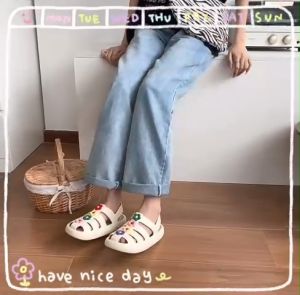 (HCM) Dép Bánh Mì Sandal Chiến Binh Nữ EVA Siêu Nhẹ Êm Chân Cute Đi Học Đi Mưa Đi Biển Mùa Hè iDÉP HCM GL080