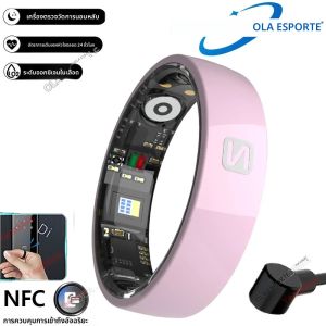NFC กีฬาแหวนสมาร์ทกันน้ำเครื่องวัดสุขภาพเซรามิคสมาร์ทริงเครื่องวัดการนอนหลับสมาร์ทควบคุมภาพ AI แฟมิลี่ริงสำหรับแหวน