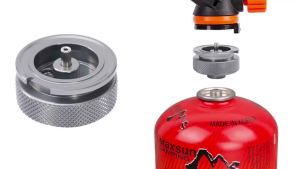 Hot Sale 1 PCS Flat Cylinder To  Gas Cylinder Adapter Outdoor Camping Butane Gas Cylinder Torch Adapter