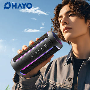 Loa Bluetooth Ohayo X30 Di Động Chống Nước Âm Trầm Mạnh Mẽ Đèn Nhiều Màu Sắc Loa Ngoài Trời Cắm Trại Tiệc Tùng Hỗ Trợ AUX Bluetooth 5.3