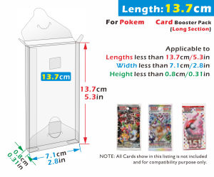 10PCS Plastic Folding Protector Cases for Trading Card Booster Pack(13.7cm/12.4cm)