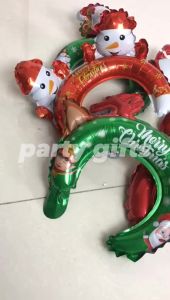 Balon Bando Natal Merry Christmas Snowman Dekorasi Natal