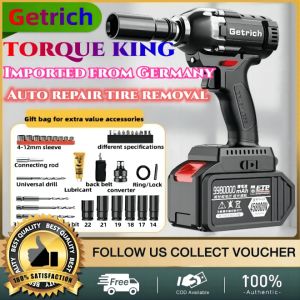 Cordless Impact Wrench Brushless Electric Wrench Automobile Tire Removal with 1 Li-Ion Battery and Accessory Kit