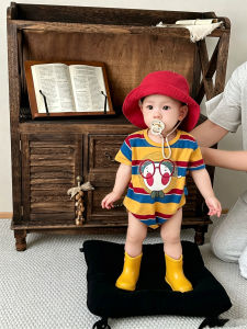 Summer Lightweight Dopamine Stripes Onesie