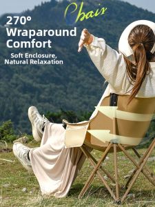 Jeep | Portable High Back Moon Chair for Camping Fishing Sketching Picnics