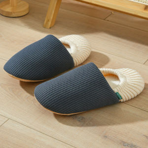 Dép Đi Trong Nhà Bằng Vải Cotton Mềm Ấm Áp Mùa Đông Không Tiếng Ồn Có Gót Cho Nữ Phong Cách Nhật Bản Dép Đi Trong Nhà