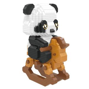Đồ Chơi Xếp Hình Mini Gấu Trúc Phong Cách Trung Quốc