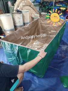 Terpal Kolam Terpal Ikan Kotak A20 Korea 2x15x1/15x2x1/200x150x100/150x200x100 Kolam Terpal Bahan Korea Untuk Budidaya Ikan Lele Nila Gurame Udang Dll