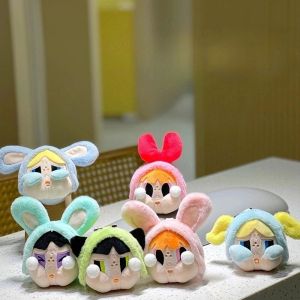 CRYBABY x Powerpuff Girlsน่ารัก จี้ตุ๊กตา ตุ๊ดสาวบินตำรวจ การจัดส่งแบบสุ่ม