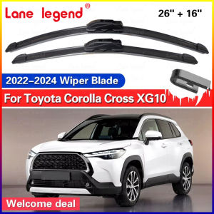 For Toyota Corolla Cross XG10 2022 2023 2024 Front Wiper Blades Brushes Windshield Window Rubber Cleaning U J Hook Accessories