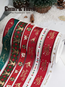 ริบบิ้นไหมสีแดง เครื่องประดับตกแต่งวันคริสต์มาส ของขวัญอบขนมปัง ริบบิ้นลายเกลียวคลาสสิก ริบบิ้นไหม ริบบิ้นผ้า
