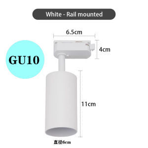 Gu10 Track Spotlight Mounting Bracket LED 220V Replaceable Light Source Aluminum Material for Living Room Kitchen Dining Room Bedroom