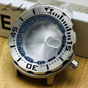 Vỏ Đồng Hồ Thép Không Gỉ 43mm NH35 Chống Nước Kính Khoáng Tương Thích Với Bộ Máy NH34 NH35 NH36 Chiều Rộng Gờ 20mm