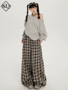 High Waist Wide Leg Pants Womens Casual Drapey Loose Walking Trousers Autumn Winter New Style Slimming Pants Commute Style