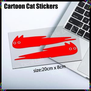 Custom Long Cat Reflective Stickers for Motorcycle Body Sides Front Panels Car Windows Headlights and Headlight Eyebrows