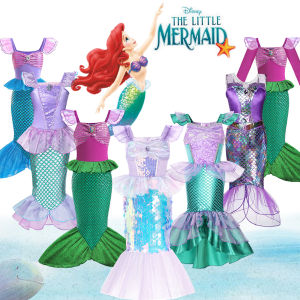 Christmas Gifts: Disney Princess Little Mermaid Ariel Costume Dress for Kids Cosplay