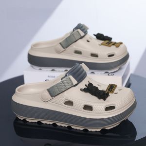 NB CROSS | NB Cross Official Store Summer New Mens Clog Shoes Womens Beach Shoes Pool Waterproof Slip-On Breathable Flat Footwear