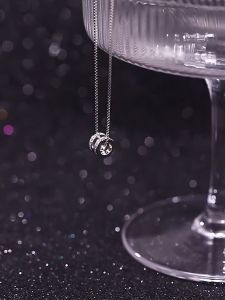 Jewelry สร้อยคอทองคำขาว จี้เงิน สร้อยคอแฟชั่น สร้อยคอผู้หญิง BWX004 ของขวัญให้แฟน