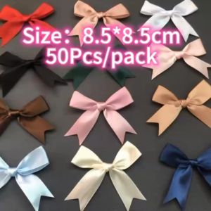 1 Satin Ribbon Handmade 8.5cm Wide Swallowtail Bowknot For DIY Craft Party Decoration (20pcs or 50pcs)