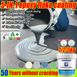 OB TECH 5 In 1 Epoxy Floor Paint Water-Based 1kg/2kg/5kg Gloss & Matte Protective Waterproof and Sunscreen Coating + Varnish COC