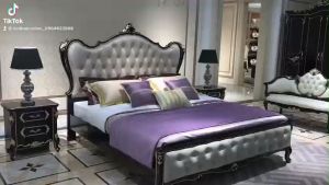 Giường ngủ cổ điển gỗ tự nhiên 1m8 x2m nhập khẩu cao cấp G8821