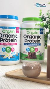 Bột Protein Orgain Organic Protein 50 Superfoods Plant Vanilla (1.22kg) - Hương Vani