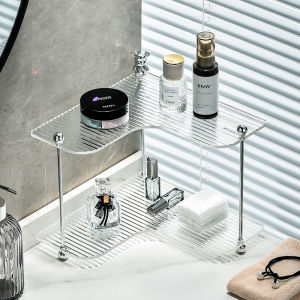 Giá Treo Tường Phòng Tắm Acrylic Sang Trọng Hình Tam Giác Giá Để Đồ Vệ Sinh Cá Nhân Giá Để Đồ Phòng Tắm Ba Lớp Không Cần Đục Lỗ