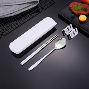 Bộ Đồ Ăn Bằng Thép Không Gỉ Di Động Ba Món Hộp Đựng Đồ Ăn Nhẹ Gọn Nhẹ Dùng Cho Sinh Viên Nhà Hàng Văn Phòng Phẩm