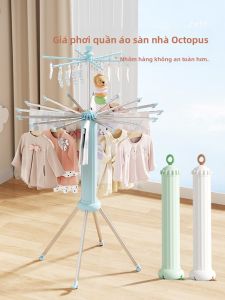 XIAJIANNA | Baby Diaper Drying Rack Octopus Style Double Layer Multiple Clamps Foldable Movable