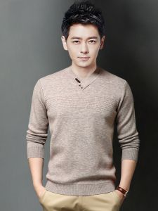 ROMON | Lormen Mens Fleece Lined Knitted Sweater Thick Warm Slim Fit V Neck Pullover Winter Fashion Casual Long Sleeve Knitwear