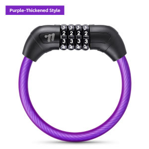 West Biking | WEST BIKING Thickened Bike Helmet Lock Mini Ring 4-Digit Password Lock High Strength Steel Cable Bike Lock MTB Road Bicycle Lock