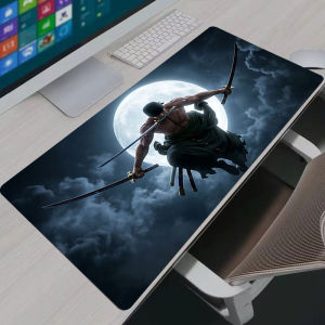 Bandai | Mouse Pad PC Gamer Anime Desk Mat Non-Slip Rubber Laptop One Piece Zoro Playmat for Office Computer Accessories Gaming Mousepad