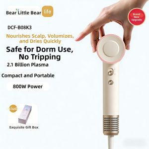[China Plug Adapter Needed] Bear | Portable Negative Ion Quiet Fast-Dry Hair Dryer