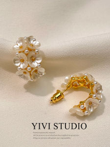 French Style S925 Silver Needle Ball Flower Earrings Sweet Design Unique  out New Fashion Jewelry Womens Ear Decor