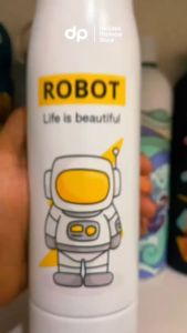 Tumbler Stainless Steel 304 Tali Termos Coffee/Tea 550ml Vacuum Flask Custom Gravir dan UV Printing Full Colour Berwarna