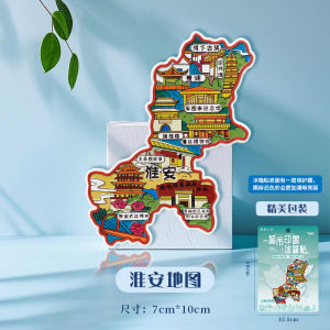 New Metal Stamp Fridge Magnet Travel Souvenir from Hangzhou West Lake Scenic Area Magnetic Absorption Tourist Memorial Item