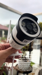 V380 PRO Kamera Keamanan Outdoor 8MP dengan Deteksi Gerakan dan Keamanan Dataran Plateau - Warna Hitam