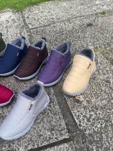 Womens Shoes Winter Cotton Shoes with Fleece and Thickened Mid-Top Warm and Casual Snow Boots