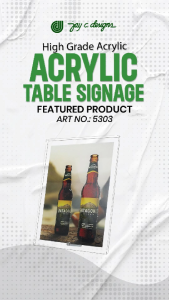 Acrylic Table Signage QR Sign Customized Signage Jay C. Designs 5303