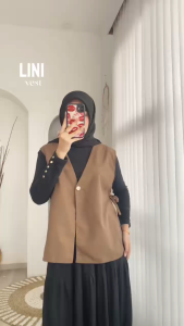 LINI VEST - FLOTTILICIOUS / Outer Rompi Vest Wanita Terbaru Tali Samping Korean Style Outfit Cantik Termurah